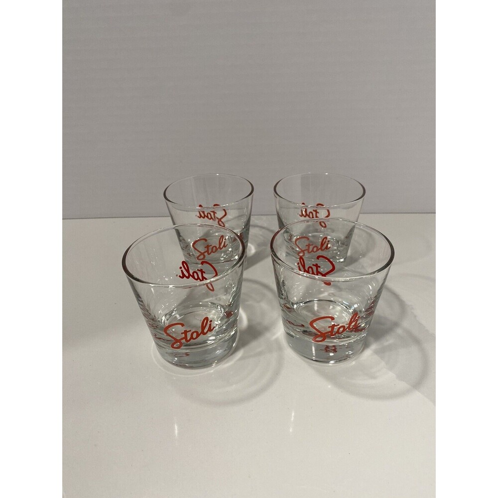Stolichnaya Stoli Shot Glasses Set Of 4